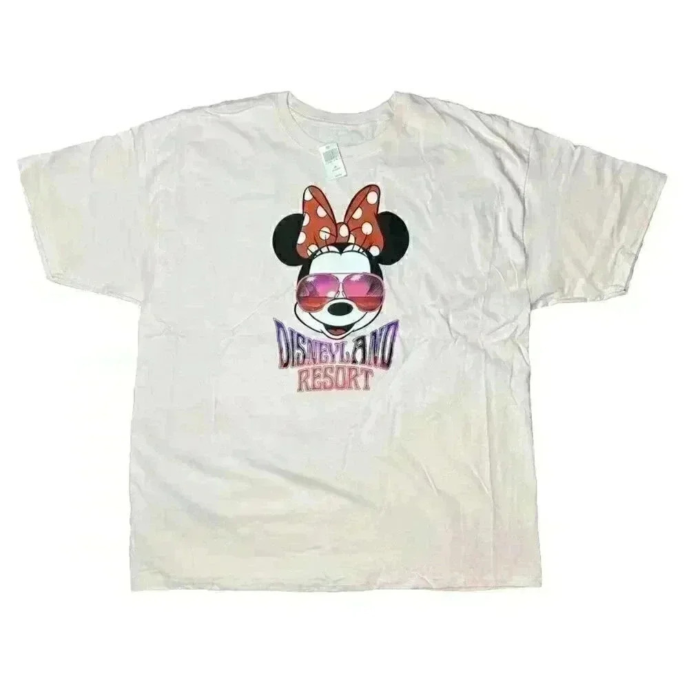 Disneyland Resort Minnie Mouse Disney Parks Adult 2XL Pink T-Shirt Beach NEW